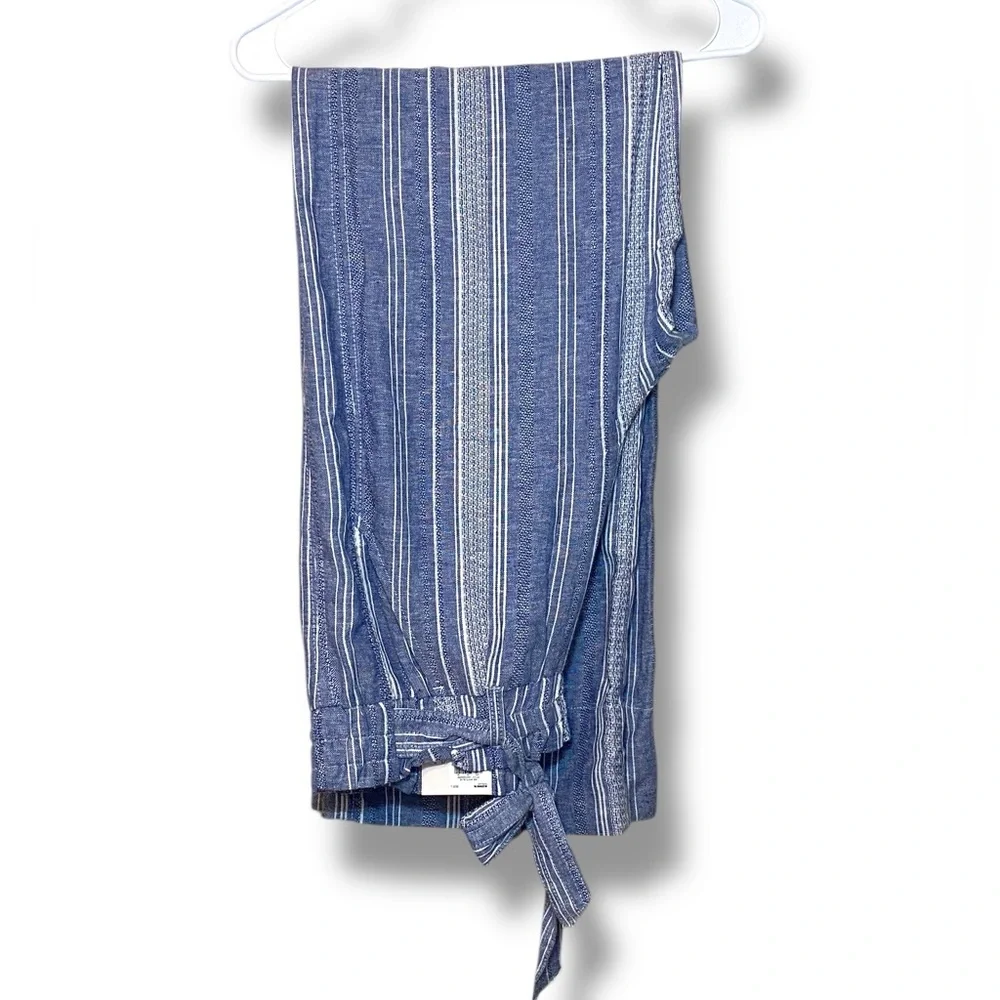 Kohl's White and Blue Linen Pants - Picture 4 of 10